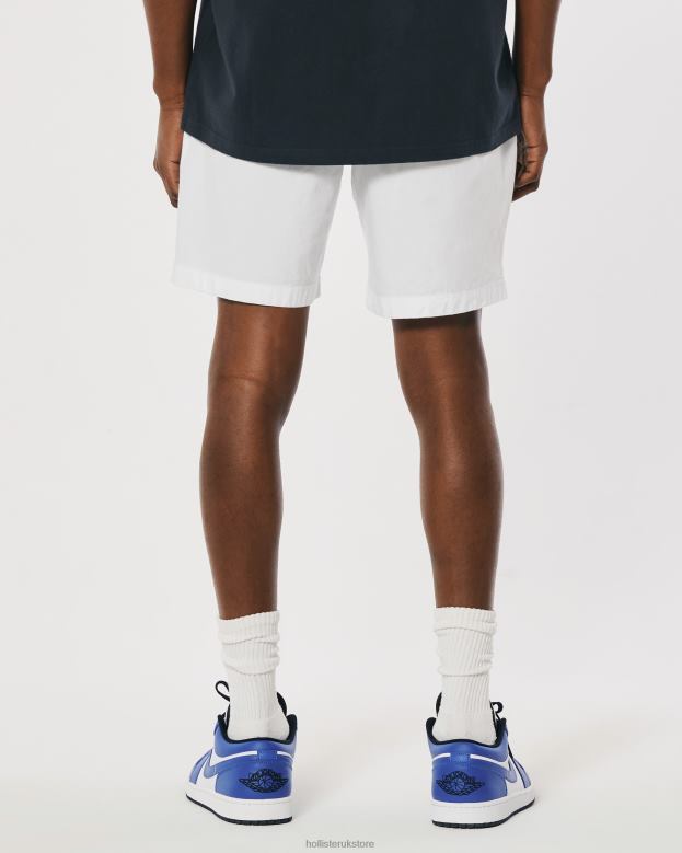 Bottoms Hollister Men Poplin Jogger Shorts 7\\ 488201179 White